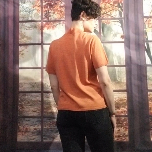Sag Harbor Petites Orange Spice Sweater Tee Size Medium - Picture 4 of 6